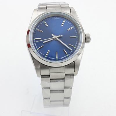 Luxury Brand 2813 Mechanical Automatic Movement Air King Blue Index Dial 14000 Series Specs Stainless Steel Mens Watch Men Wristwatches