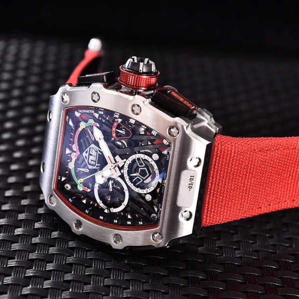 High Quality Men Fashion Japanese Movement Mechanical Automatic Leather Strap Watch 904L waterproof chronograph Wristwatch