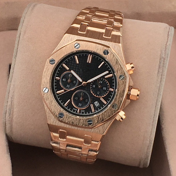 2016 New Fashion Sport brand Watch Gold Color Mens Watches casual Top Brand Luxury Hot Selling men Watch Steel Dress Watches