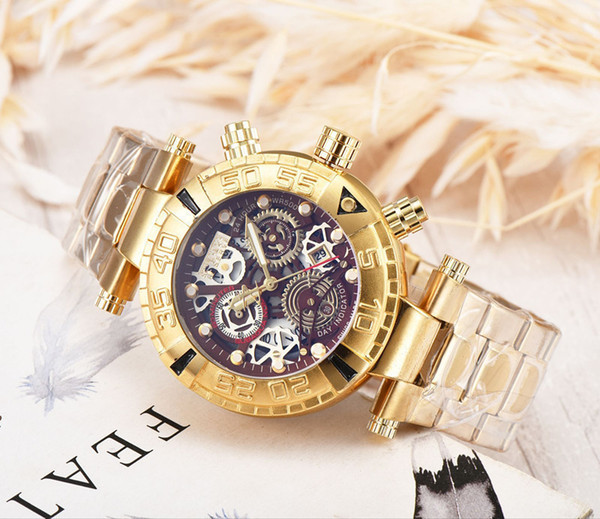 INVICTA mens watches hot sales Brazil US popular luxury brand gold watches AAA quality stainless steel invicta waterproof designer watch