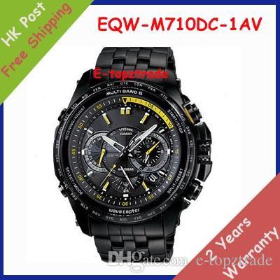 hot sell New EQW-M710DC-1AV Men's Watch Chronograph Sport M710DC Stainless Steel Gents All Black Dial Wristwatch EQW-M710DC-1A + Original Bo