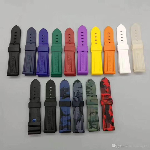 Class High Quality Colored Watchband, New Soft and Durable Waterproof Watchband Accessories with Silver Original Steel Buckles