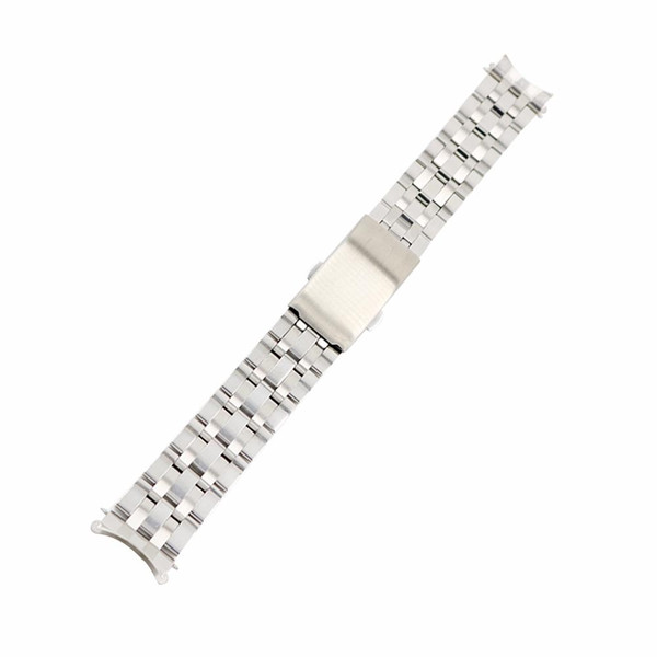 CARLYWET 19mm Silver Watch Band Hollow Curved End Bracelets For 1853 PRC200 T17 T461 T014430 T014410CARLYWE