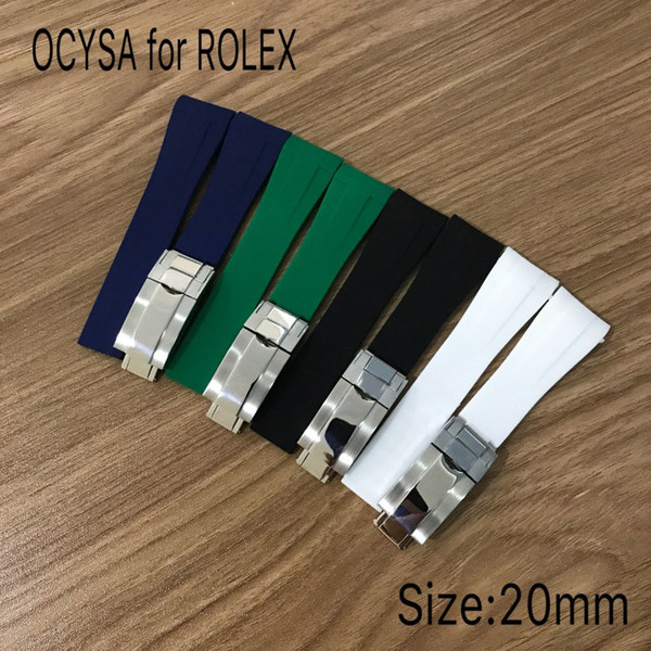 COYSA brand rubber strap for ROLEX SUB 20mm new soft durable waterproof watch accessories with original steel buckle