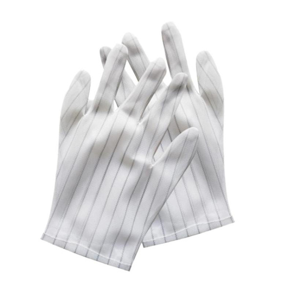 1pair Nylon Stripe Print Antistatic Gloves Working Watch Repair Anti Static Glove Antiskid for Finger Protection