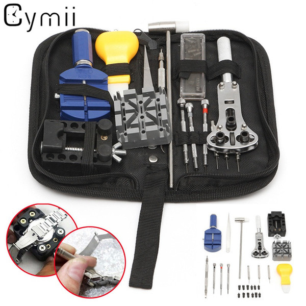 Wholesale-Professional 20 Pcs Watch Repair Tools Kit Set With Case Watch Tools Apply To General Problem Of Watch For Watchmaker