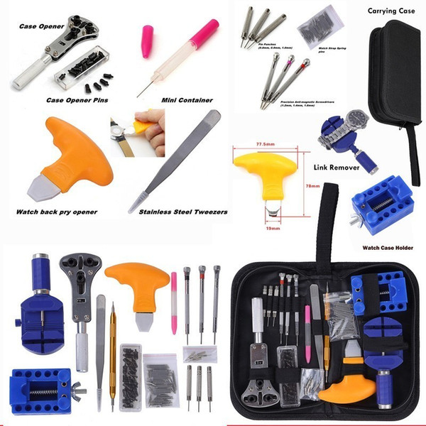 144Pcs Watch Opener Repair Tool Kit Watch Tools Clock Repair Tool Kit Pin Remover Set Spring Bar Case Opener Link BestSale