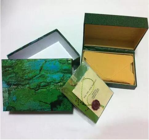 2018 Factory Supplier Luxury Green With Original Box Wooden Watch Box Papers Card Wallet Boxes watch Box