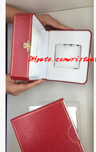 Top Quality Luxury Mens / Womens Red Watch Box Swiss Original Watch Boxes Papers Card Wallet Boxes&Cases