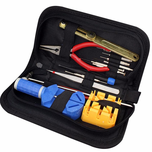 2017 Hot Sale Universial Watch Tool Watch Repair Tool Kit Opener Link Remover Spring Bar Band Pin w/ Carrying Case May 3