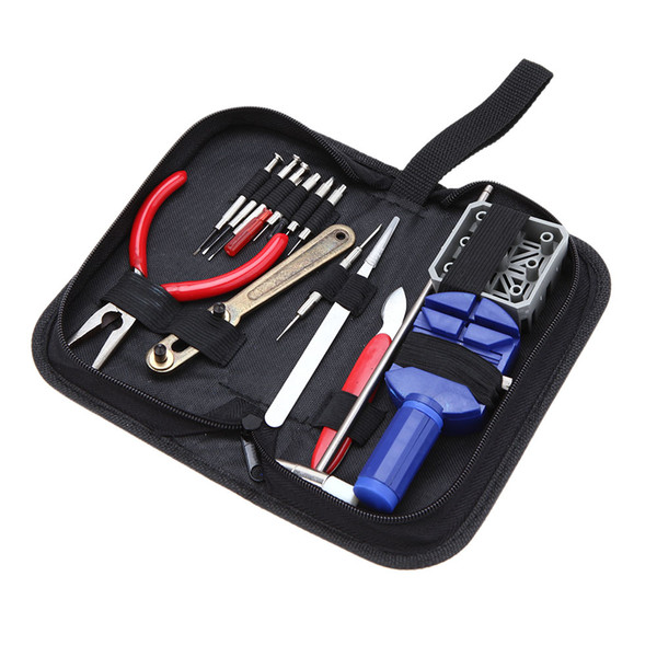 16PCS Watch Repair Kit Set & Wrist Strap Adjust Pin Tool Kit Back Remover Fix Watches Repair Tools