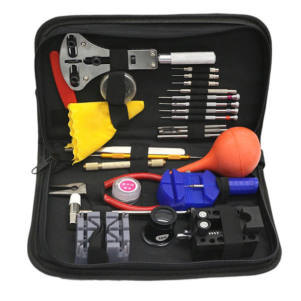 27pcs/set Watch Repair Tools Kit Multi-function Watch Tool Watchmakers Set With Black Case Change Watches Accessories New