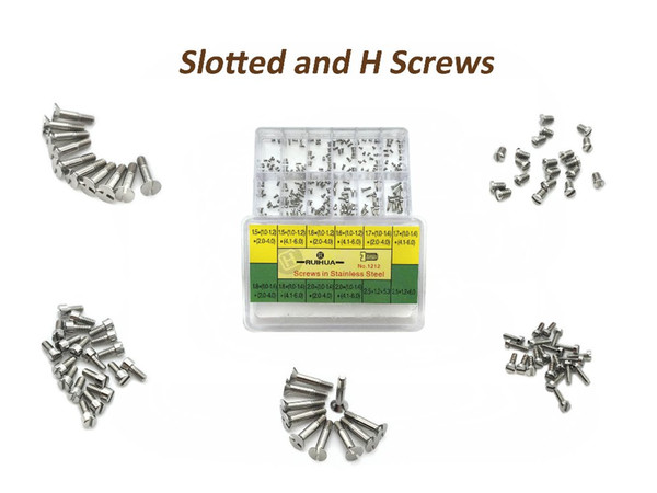 Slotted screws and H screws - Stainless Steel Assorted for Watch and Watch Repairs 12 Sizes Repair Tool Kit