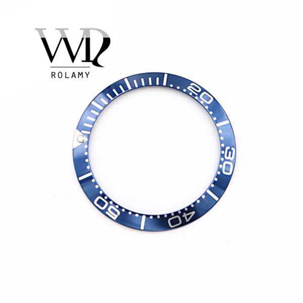 Rolamy Wholesale High Quality Aluminum Dark blue with White Writing Watch Bezel Insert for 2220