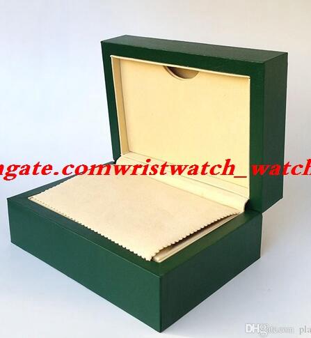 2019 Super Quality Luxury Mens / Womens Green Watch Box Watch Boxes Wooden Papers Card Wallet Boxes&Cases Wristwatch 18CM*13.5CM*8.5CM