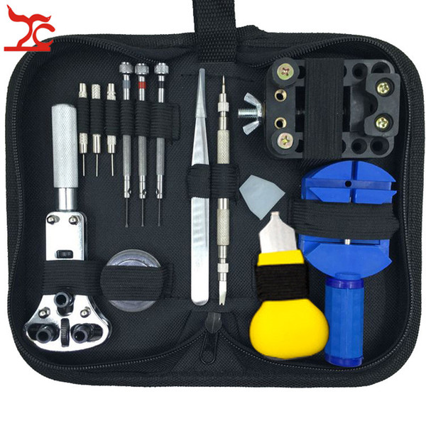 Professional Watch Repair Tools Case 13 Pieces/lot Watch Battery Opener Watch Strap Link Pin Remover Screwdriver Fixed Seat For Watchmaker