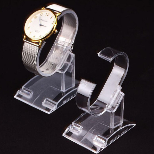 2016 new Wholesale - Plastic watch display stand Watches Display Rack Holder Show Stand Acrylic Removable shelf bracket