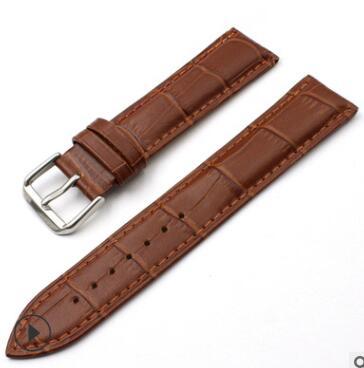 fashion sell AAA quality strap for genuine leather strap durable watch accessories with silver original steel buckle watches belt