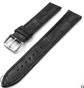 fashion sell AAA quality strap for genuine leather strap durable watch accessories with silver original steel buckle men women watches belt