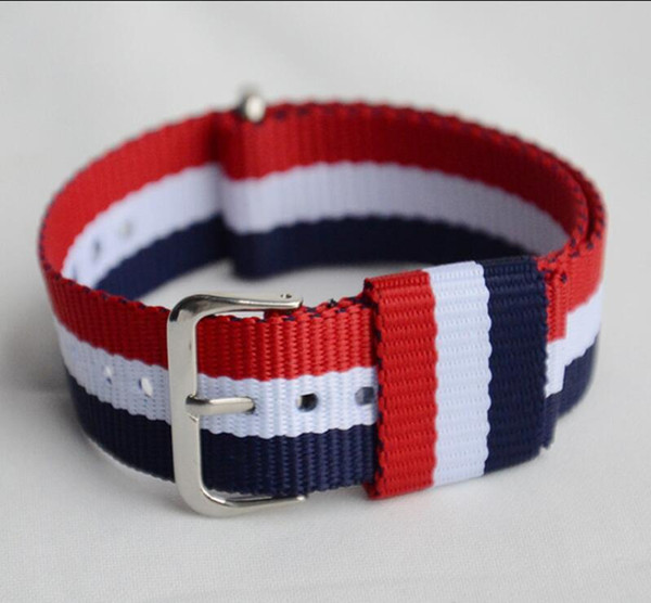 20mm gold buckle strap new stylish nylon watch d.w. high quality canvas strap cheap wholesale factory direct quality assurance