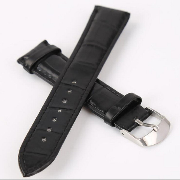 neway Leather Watch Band Wrist Strap 16mm 18mm 20mm 22mm 24mm 316L Steel Buckle Replacement Bracelet Belt Black Brown