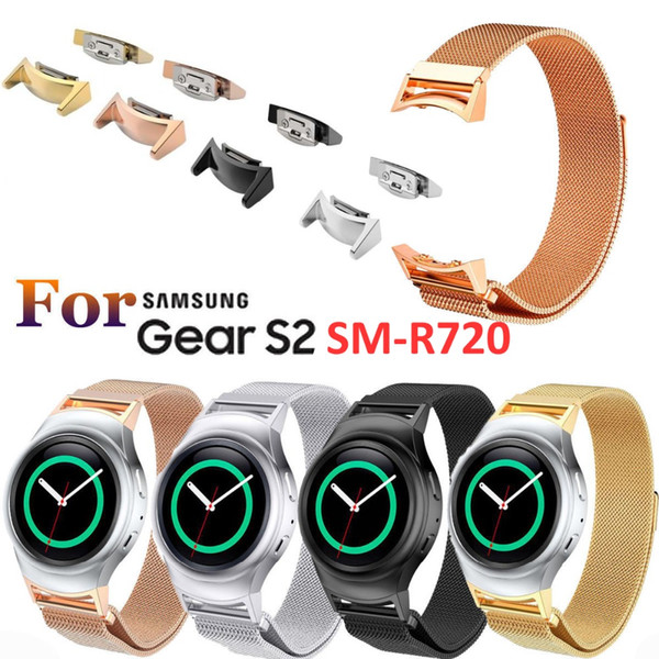 Wholesale-Milanese Loop For Samsung Gear S2 SM-R720,Stainless Steel Magnetic Milanese Band with Connector For Gear S2 RM-720 SMGS2MLC