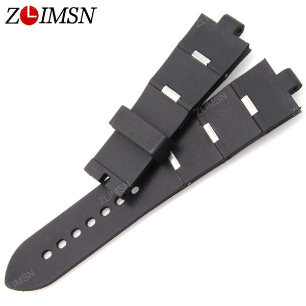 Great Promotion Silicone Watch Band 22mm Black Sport Watch Band Straps Without Watch Buckles new soft durable waterproof band