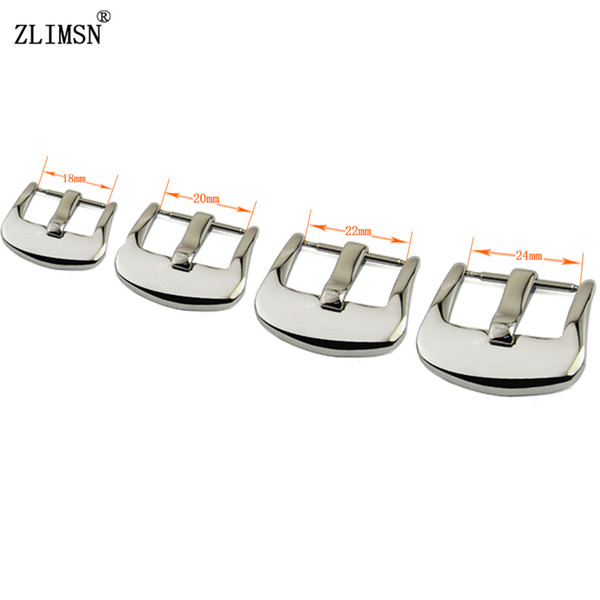 Zlimsn Promotion Watch Buckles Stainless Steel Watch Band Buckles Belt Buckle Silver Polished Watch Accessories K-K248 18MM 20MM 22MM 24MM