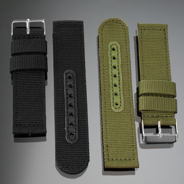 Wholesale lot 20mm 22mm Watch Straps Heavy Duty Nylon Strap Watch Bands Stainless Steel Buckle Military Army Sport Watchband