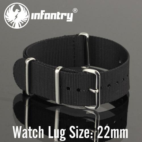 22mm NATO Nylon Canvas Watchband Replacement Watch Belt Strap 4 Rings G10 Fabric Canvas For Men Male Watch Band High Quality Drop Shipping