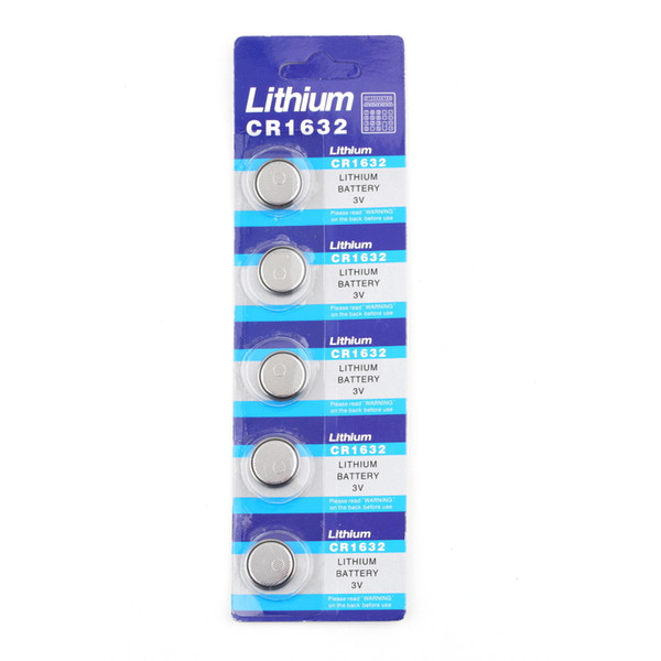 5pcs CR1632 BR1632 DL163200 ECR1632 3V Li-ion Coin Cell Button Battery For Clocks Watches High Capacity