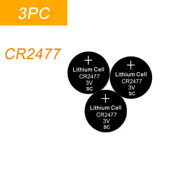 High quality new 3pcs CR2477 3V 1000mAh Lithium Button Coin Battery for watches, calculator,flashlights etc