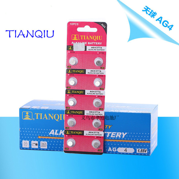 Wholesale-10pcs card AG4 LR66 SR66 377 376 LR626 SR626 626 CX86W TIANQIU Cell Button Batteries Alkaline men ladies children watch battery