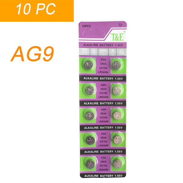 10pcs/pack AG9 LR936 394 Button Batteries SR936 194 Cell Coin Alkaline Battery 1.55V SR936SW CX194 For Watch Toys Remote