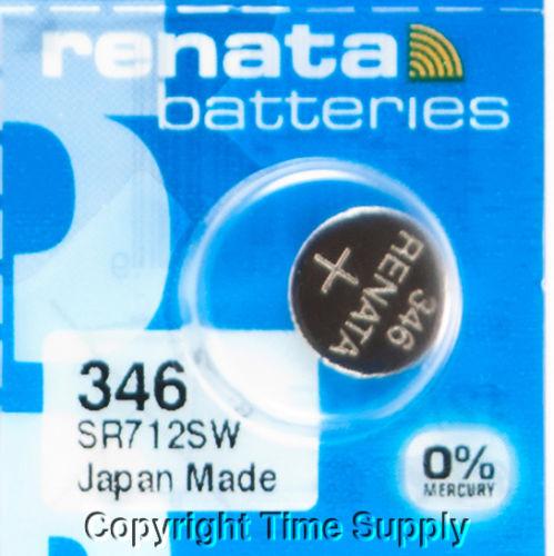 1 pc 346 Renata Watch Batteries SR712SW FREE SHIP 0% MERCURY