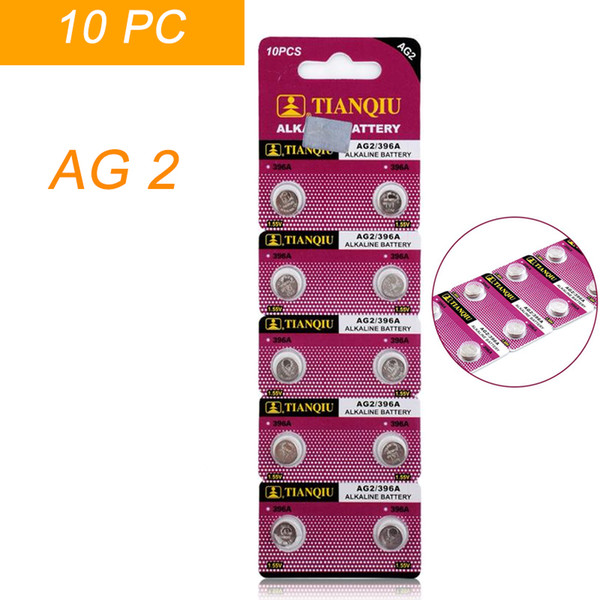 10pcs Battery AG2 SR726SW SR59 SG2 396 LR726 L726 Watch Cell Button Batteries Alkaline men women watches