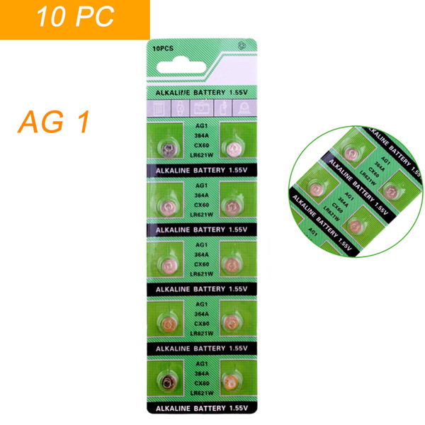 10 x AG1 Watch Battery Cell AG1 364 SR621SW LR621 621 LR60 CX60 Alkaline Battery Button Coin Cell Batteries