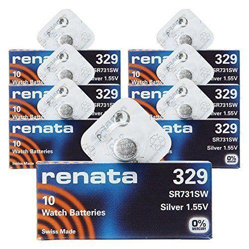 renata 329 SR731SW 7PACK X 10PCS=70 Silver 1.55V Watch battery Made in swiss