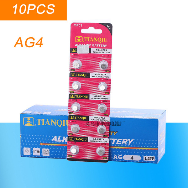 Wholesale 10PCS/lot =1cards AG4 377A 377 LR626 SR626SW SR66 LR66 button cell Watch Coin Battery ,TIANQIUBrand Battery