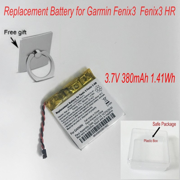 New Repalcement 380mAh 1.41Wh 361-00034-02 Battery for Garmin Fenix 3 Fenix 3 HR Smartwatch GPS Battery