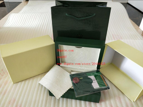 Free Shipping Green Watch Original Box Papers Card Purse Gift Boxes Handbag 185mm*134mm*84mm 0.7KG For 116610 116660 116710 Watches