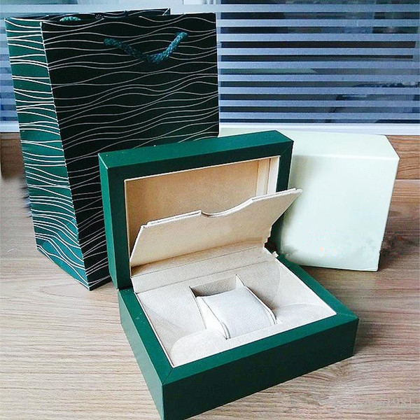 Free Shipping New Style Brand Green Watch Original Box Papers Gift Watches Boxes Leather bag Card 0.8KG For Rolex Watch Box