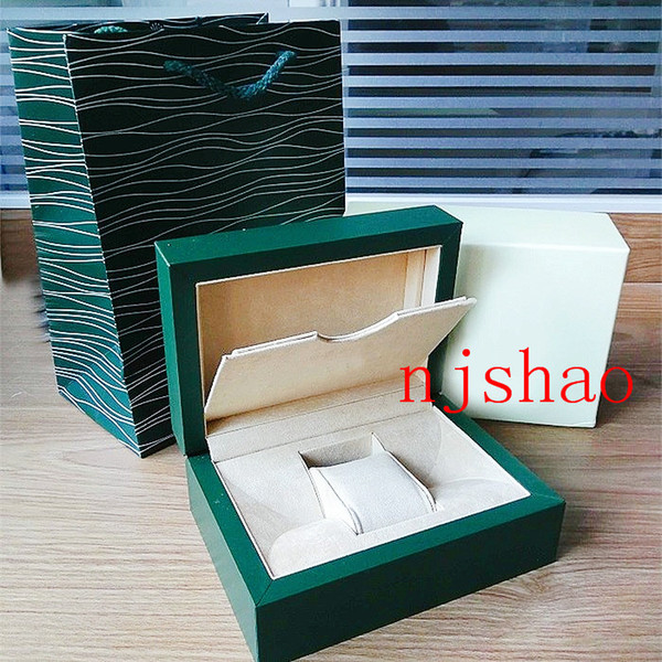 Free Shipping New Style Brand Green Watch Original Box Papers Gift Watches Boxes Leather bag Card 0.8KG For Rolex Watch Box