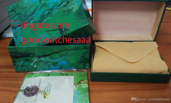 hot High Quality Watch Box Papers File Card Green Gift Boxes 116610 116660 326934 116520 116710 116613 116500 118239 228239 178273 Watches