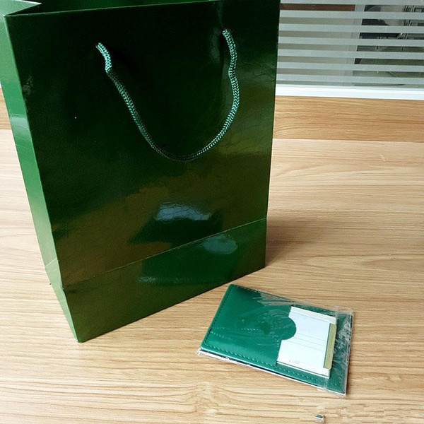 Only Original Box Papers And Card !New Style Brand Green Watch Original Box Papers Gift Watches Boxesbag Card For Rolex Watch Box