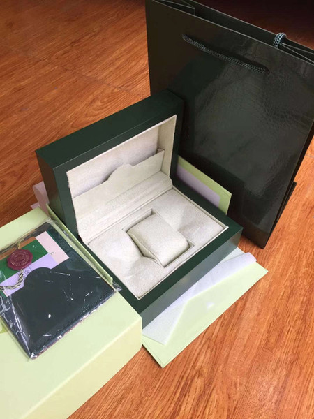 Free Shipping Top Luxury Watch Brand Green Original Box Papers Gift Watches Boxes Leather bag Card BOXES For Rolex Watch Box