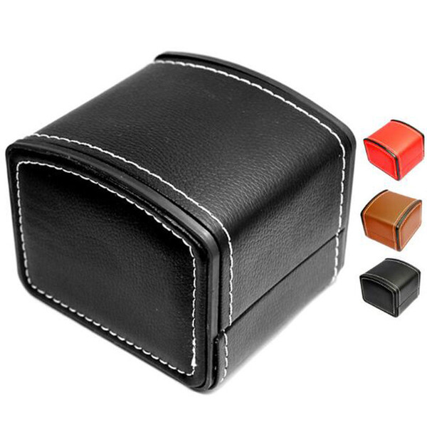 PU Leather Watch Boxes For Business Man Top Quality Black Brief Packaging Box For Watches Jewelry