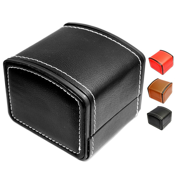 High Level PU Watch Box Classic True Leather Multi Colors Arc Box Top Grade Watch Box