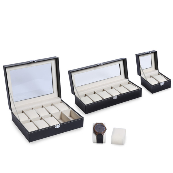 PU Leather Watch Box Case Professional Holder Organizer for Clock Watches Jewelry Boxes Case Display as Gift Boxes