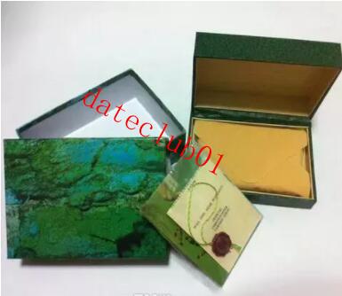 Luxury Watch Boxes Green With Original RoLEX Watch Box Papers Card Wallet Boxes&Cases Luxury Watches 856